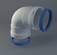CURVA 90° F-F D.80 IN ALLUMINIO BIANCO - TEF 8-90HHP1