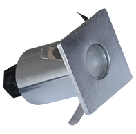 FARETTO LED INCASSO QUADRO 12V 3W 175LM 6500K IP68 ALLUMINIO - POP 400791AL-D