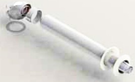 KIT CONDOTTO ASPIRAZI ONE SCARICO COASSIALI D.60/100 - TEF 610KCCSDP1