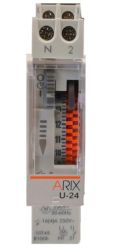 INTERRUTTORE ORARIO GIORNALIERO 1M DIN CON RISERVA - ORB U400532