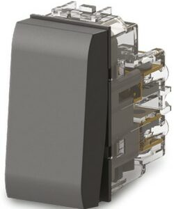 UNIKO PER BTICINO LIVINGLIGHT ANTRACITE INTER/DEV/INVER/PULS - 4BX 4B.L.CU