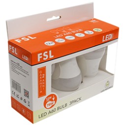 LAMPADA GOCCIA LED TRIPACK 12W E27 4000K 1100LM - LIFE FL3A6012W40K27