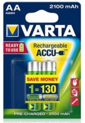 BATTERIA STILO RICARICABILE 2100MAH 2PZ - VAT 56706