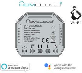 MODULO PULSANTE INTELLIGENTE WI-FI DA INCASSO - LIFE AS-SBM1