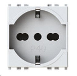 P40 PRESA 2P+T 16 A PER VIMAR PLANA BIANCA - 4BX 4B.V14.P40
