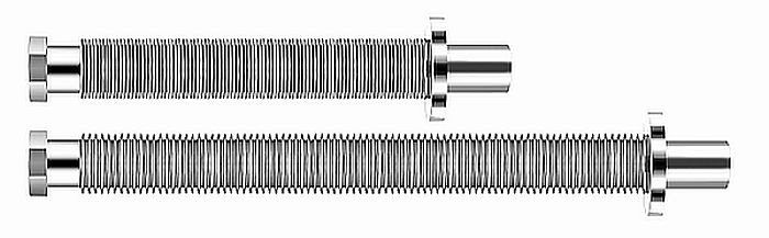 TUBO BPS DI SCARICO FLESSIBILE E ESTENDIB. 1"1/4X32 ACCIAIO - TCOM DTBPS14