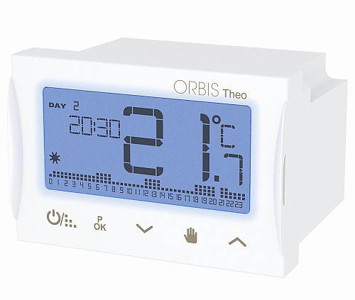 THEO CRONOTERMOSTATO INCASSO SETTIMANALE BIANCO/NERO - ORB OB326500
