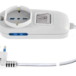 MULTIPRESA 3P SP.16A 1 SCHUKO + 2 BIVALENTI CON INTERR.1,5MT - OVE 30331N