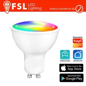 LAMPADA LED GU10 6W RGB+3BIANCHE DIMMER COMPAT.HOMCLOUD E SM - LIFE FLSGU10RGBCCT6W