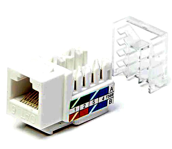 FRUTTO KEYSTON RJ45 CAT6 BIANCO - MHC NW-KU6I-WH