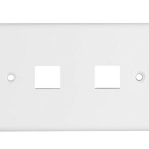 PLACCA PORTA 2 FRUTTI KEYSTON PER 503 BIANCA - MHC NW-FP503-2WH