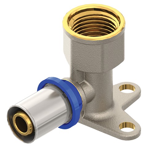GOMITO A PRESSARE F 16X1/2" CON FLANGIA 34MM - EMT 28101300