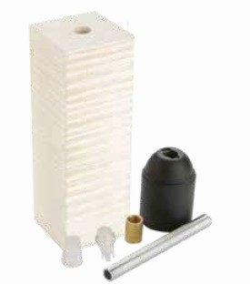 BICCHIERE IN LEGNO H150 PER P.DE E27 BI. - FAI 7015/150/BI