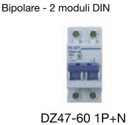INTERRUTTORE M/T 1P+N 6A CURVA C 4,5KA 2M NON ACCOPP. - CHT 187722
