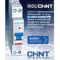 INTERRUTTORE M/T DIFFERENZIALE 1P+N 20A C 6KA 30MA T.AC 1M - CHT 689003
