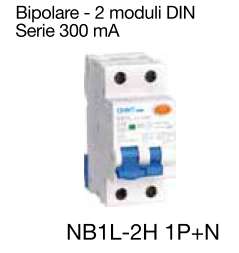 INTERRUTTORE M/T DIFFERENZIALE 1P+N 25A C 10KA 300MA T.AC - CHT 203141