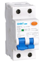 INTERRUTTORE M/T DIFFERENZIALE 1P+N 32A C 6KA 30MA T.A 2M - CHT 203250