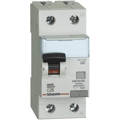 BTDIN60 - MAGN DIFF A 1P+N 25A 6KA 300MA - BTI GN8814A25