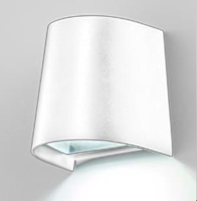 APPLIQUE E-SEA TAZZA IN PC/ABS110X110X85 GU10 7W-IP54 BIANCO - ISY 321