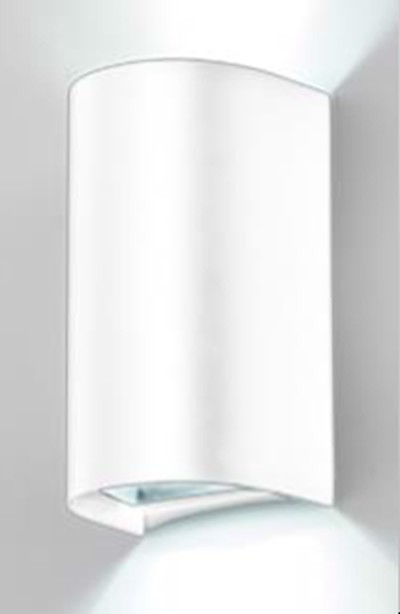 APPLIQUE E-SEA ARCO IN PC/ABS 110X195X85 2XGU10 IP54 BIANCO - ISY 325