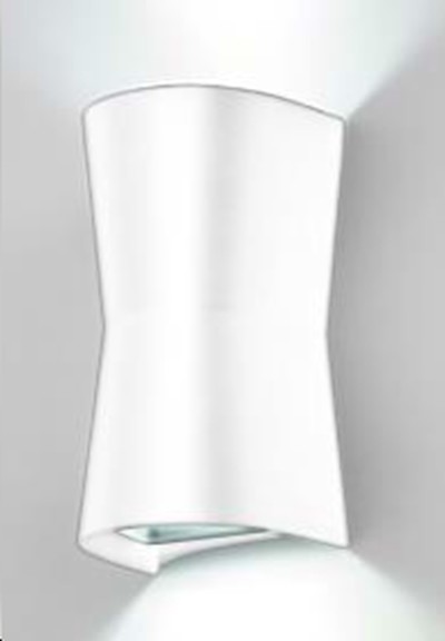 APPLIQUE E-SEA TAZZA IN PC/ABS110X195X85 2XGU10 IP54 BIANCO - ISY 327