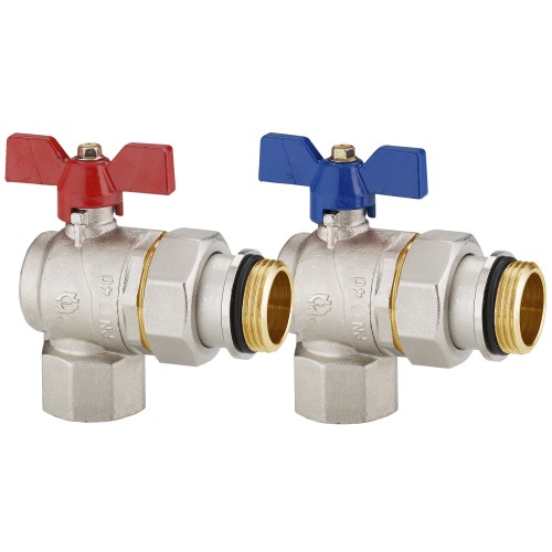 KIT VALVOLE FARFALLA A SQUADRA 3/4" CON BOCCHETTONE PN 40BAR - EMT 01306180
