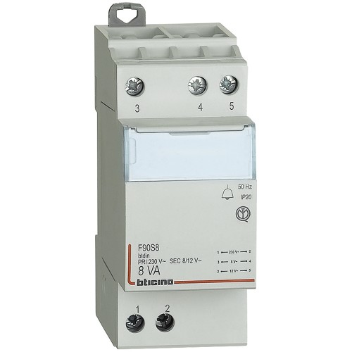BTDIN - TRASF PER CAMPANELLI 230-12 8VA - BTI F90S8