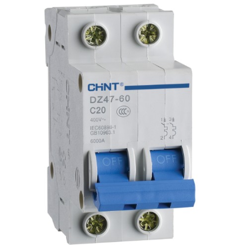 INTERRUTTORE M/T 1P+N 20A CURVA C 4.5KA 2M NON ACCOPP.EB - CHT 328389