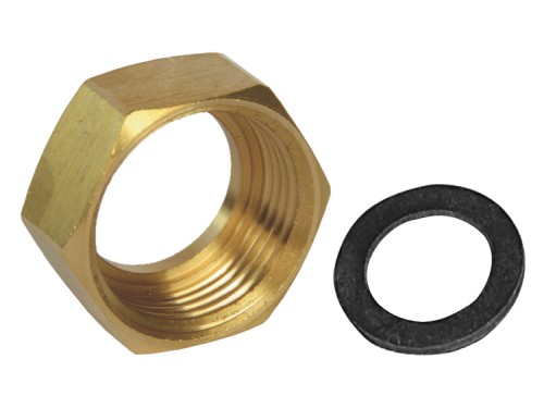 DADO OTTONE 3/4" PER GAS CON GUARNIZIONE - MRL DOG15
