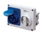 PRESA CEE 2P+T 16A INCASSO 220V IP44 CON INTERRUTTORE - GEW GW66104