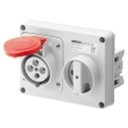 PRESA CEE 3P+T 32A INCASSO 380V IP44 CON INTERRUTTORE - GEW GW66119