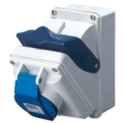 PRESA CEE 2P+T 16A PARETE 220V CON INTERRUTTORE E FONDO IP44 - GEW GW66404