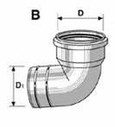 CURVA 45° PER ATTACCO PVC D.110/100 - VAL VS0566005