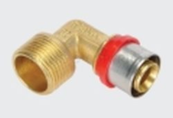 1654 RAC CURVO M A PRESS TUBO AL-PEX D.20X3/4" - TIE 1650044