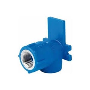 GOMITO TERMINALE C/FLANGIA PPR 90° 20X1/2F BLU - PLAS 16GZ120-B