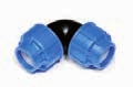 RACCORDO PE CURVA 90° BLU 40. - PLAS 1695040