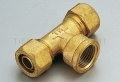 1409 RAC TEE F A COMPRES TUBO PE-X Ø 22X3/4X22 - TIE 1400044