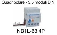 BLOCCO DIFFERENZIALE NB1L-63 4P 63A 500MA TIPO A - CHT 51956