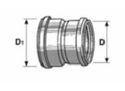 MANICOTTO 2 BICCHIERI FF COLLEGAMENTO PVC-PP D.100/110 - VAL VS0565022