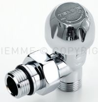 3301C VALVOLA 90° CR LUCIDA RADIAT.TERMOS.P. 3/8"G - 1/2"X16 - TIE 3300042