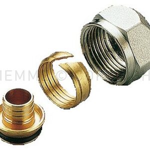 1436N ADATTATORE NI TUBO PE-X D. 17 2,0 SU ATT. 3/4"(18)EUR - TIE 1440012