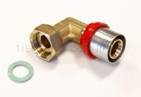 1660BP RAC CURVO C/GIREL. E GUARNIZ.PIANA T.AL-PEX D.20X3/4" - TIE 1650178