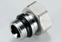 3338 CODOLO + DADO NI CON GUARNIZIONE VALVOLA RADIATORE 3/8" - TIE 3270007