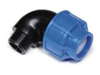 GOMITO MASCHIO BLU 40X1-1/4 POLIET. - PLAS 16925-6-E