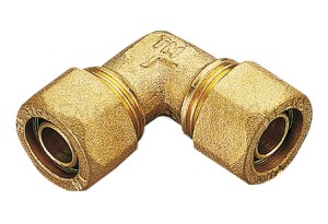 1403 RAC CURVO DOPPIO A COMPRES TUBO PE-X D.25X2,3-25X2,3 - TIE 1400143