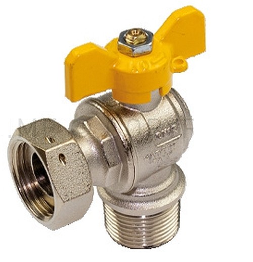2224G VALVOLA SFERA 90° GAS 1/2"MX3/4"F GIRELLO E LEVA FARF. - TIE 2220005