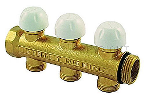 3046 COLLETTORE FLOOR MANOPOLA TERMOST. 1"1/4G 4VIE 3/4"(18) - TIE 3040135