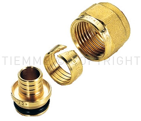 1436 ADATTATORE TUBO PE-X D.16 2,0 SU ATT.3/4" (18) - TIE 1440099