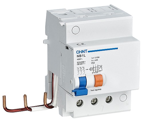 BLOCCO DIFFERENZIALE NB1L-50/63A 3P 50/63A 300MA TIPO AC - CHT 198427