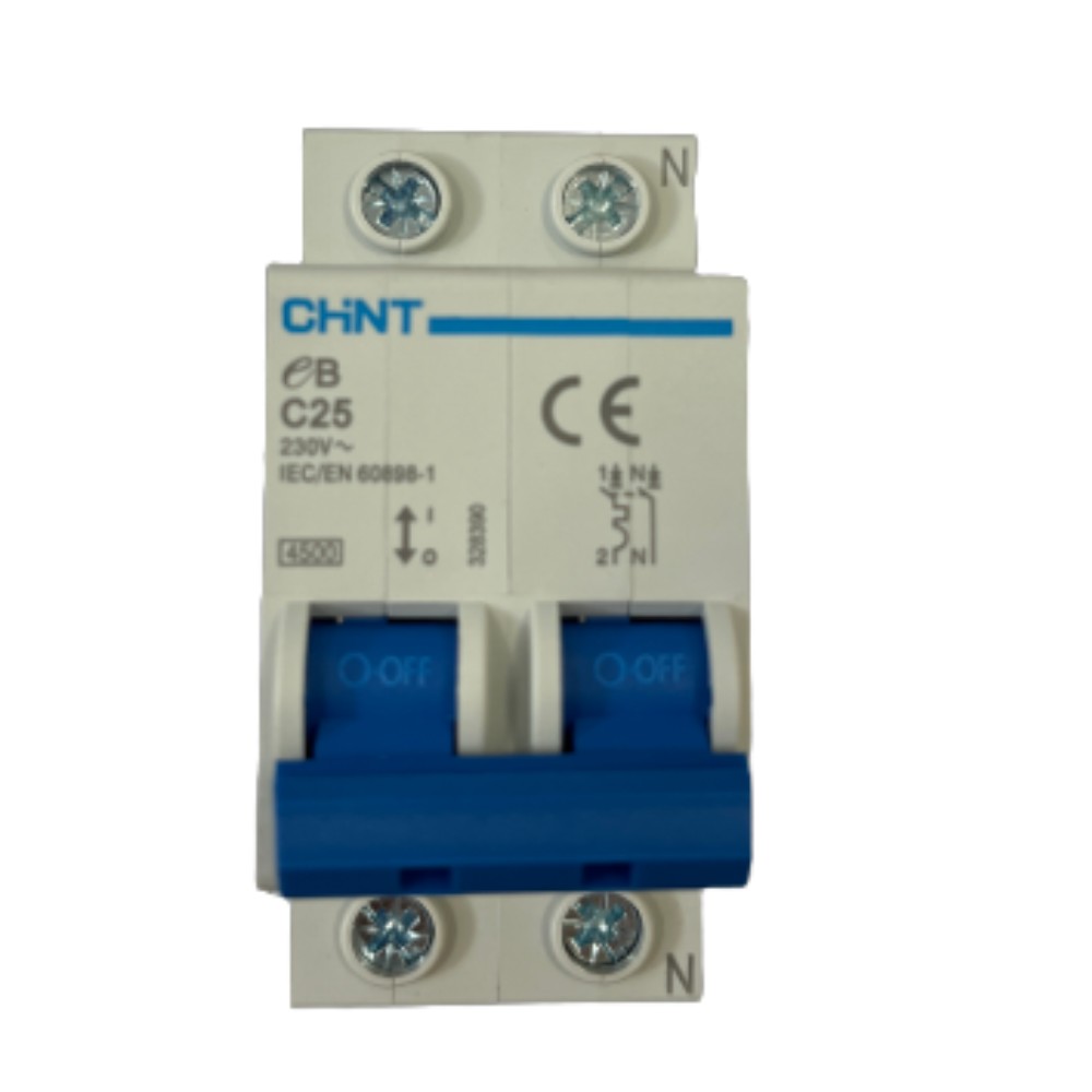 INTERRUTTORE M/T 1P+N 25A CURVA C 4,5KA 2M NON ACCOP.EB - CHT 328390